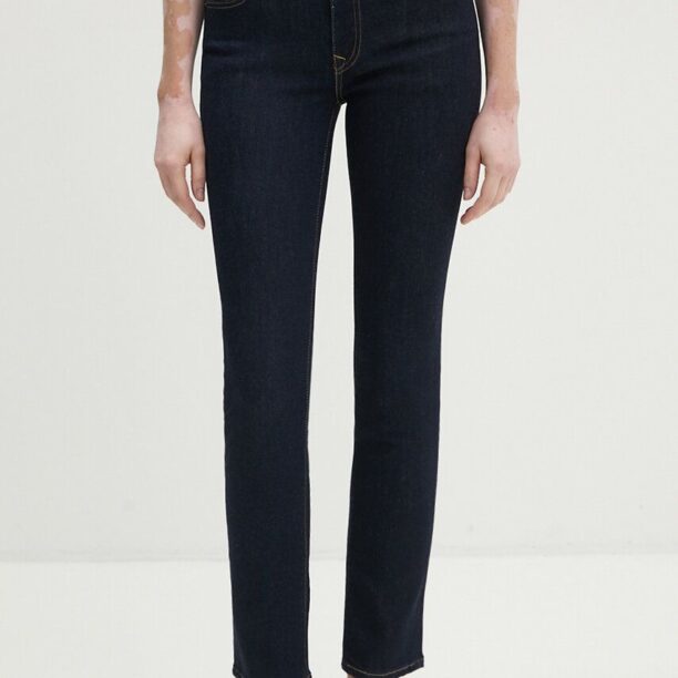 Levi's jeansi 712 SLIM culoarea albastru marin preţ