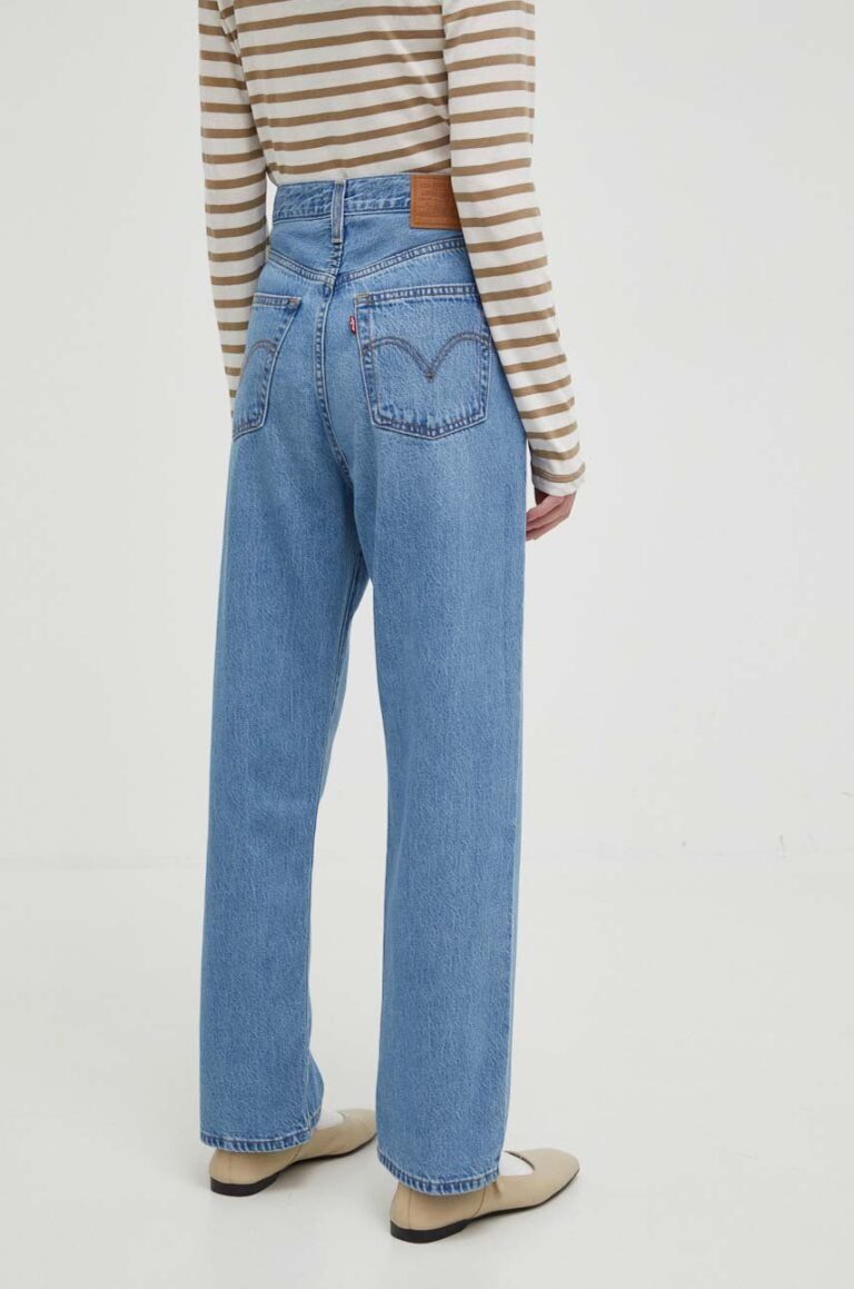 Levi's jeansi RIBCAGE STRAIGHT ANKLE femei high waist preţ