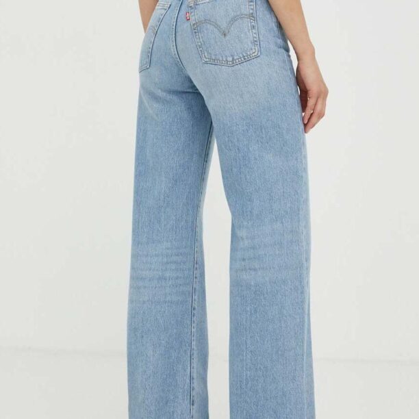 Levi's jeansi RIBCAGE WIDE LEG H223 femei preţ