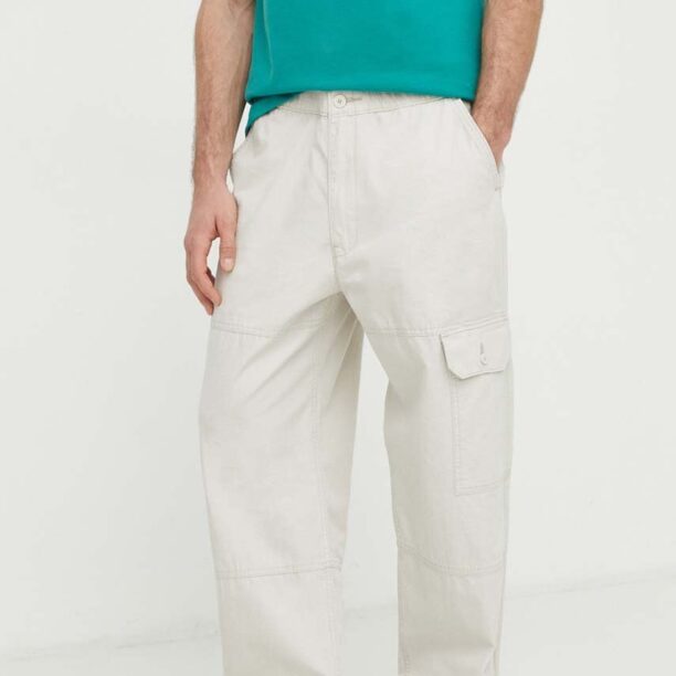 Levi's pantaloni de bumbac PATCH POCKET CARGO culoarea bej