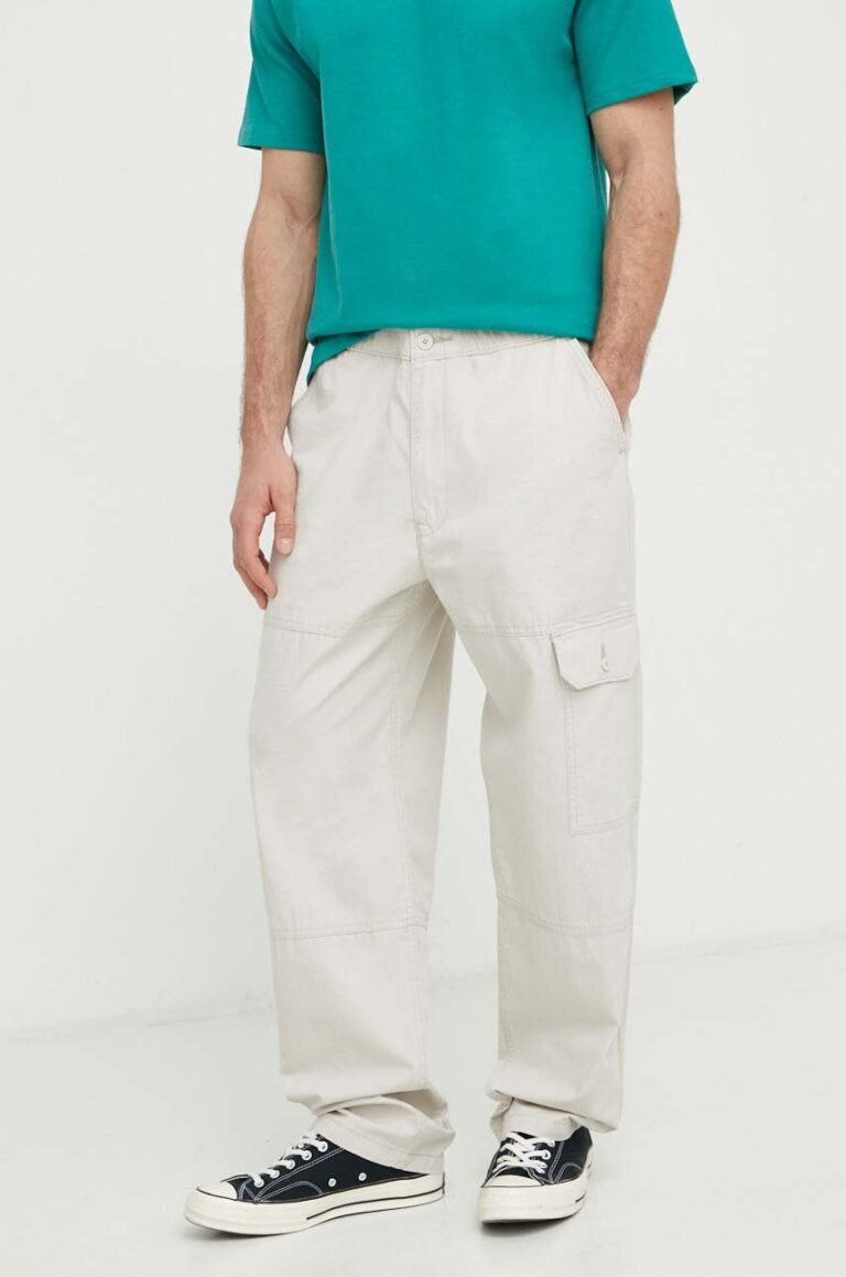 Levi's pantaloni de bumbac PATCH POCKET CARGO culoarea bej