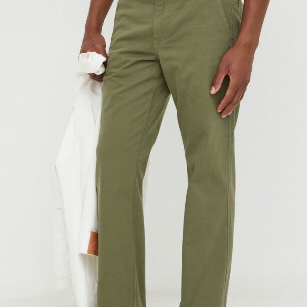 Levi's pantaloni de bumbac culoarea verde