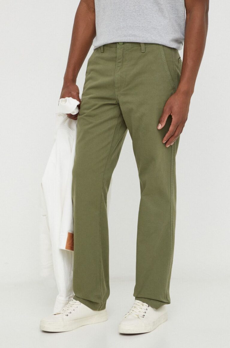 Levi's pantaloni de bumbac culoarea verde