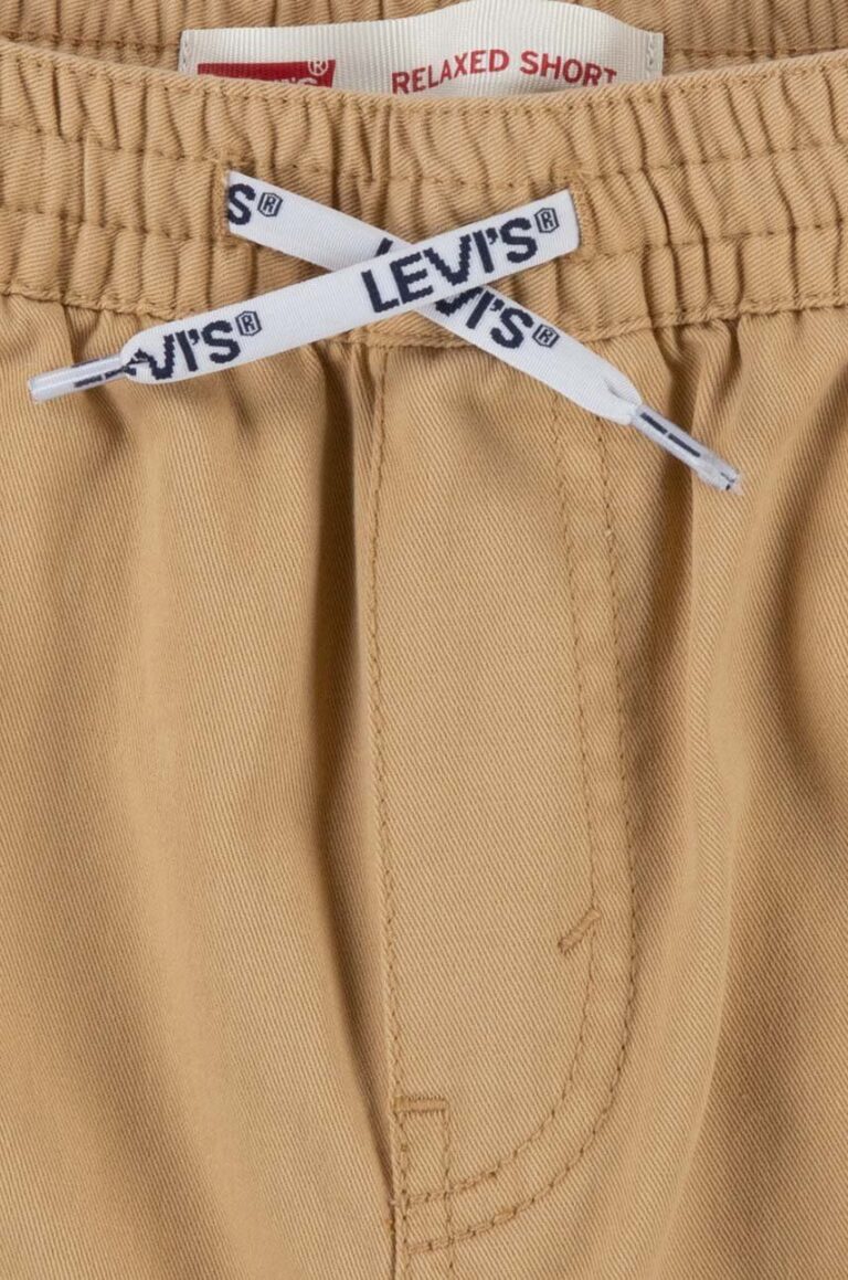 Levi's pantaloni scurți din bumbac pentru copii culoarea bej preţ