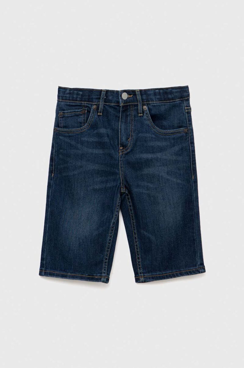 Levi's pantaloni scurti din denim pentru copii culoarea albastru marin