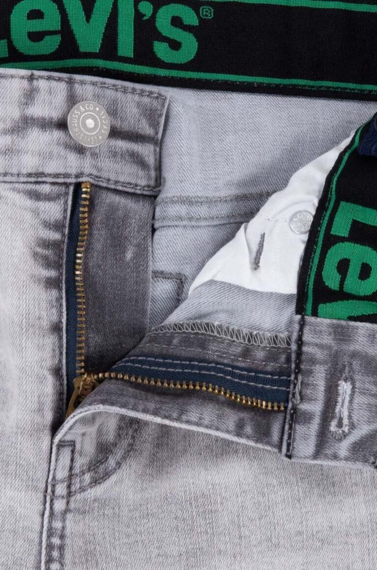 Levi's pantaloni scurti din denim pentru copii culoarea gri preţ