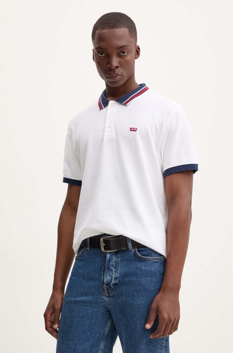 Levi's polo de bumbac culoarea bej