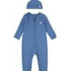 Levi's salopeta din bumbac pentru bebelusi LVN FOOTED COVERALL & HAT SET