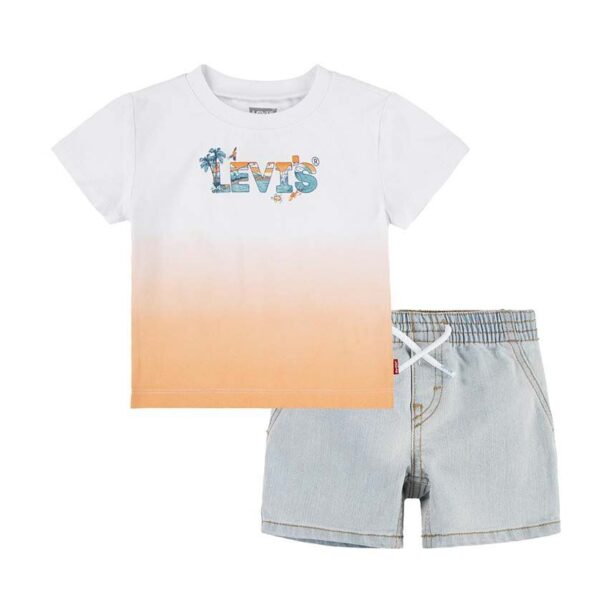 Levi's set de bumbac pentru bebelusi culoarea portocaliu