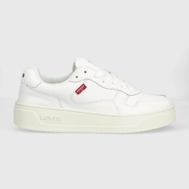 Levi's sneakers din piele Glide S culoarea alb