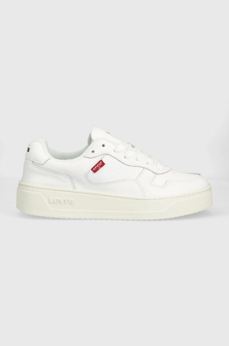 Levi's sneakers din piele Glide S culoarea alb