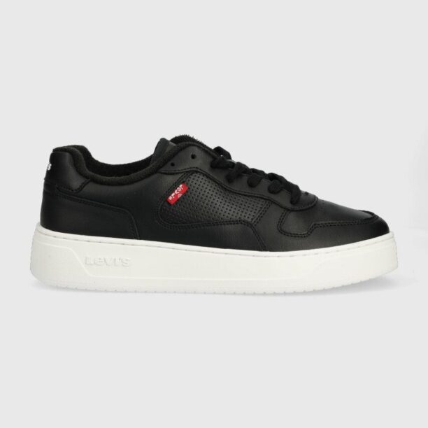 Levi's sneakers din piele Glide culoarea negru