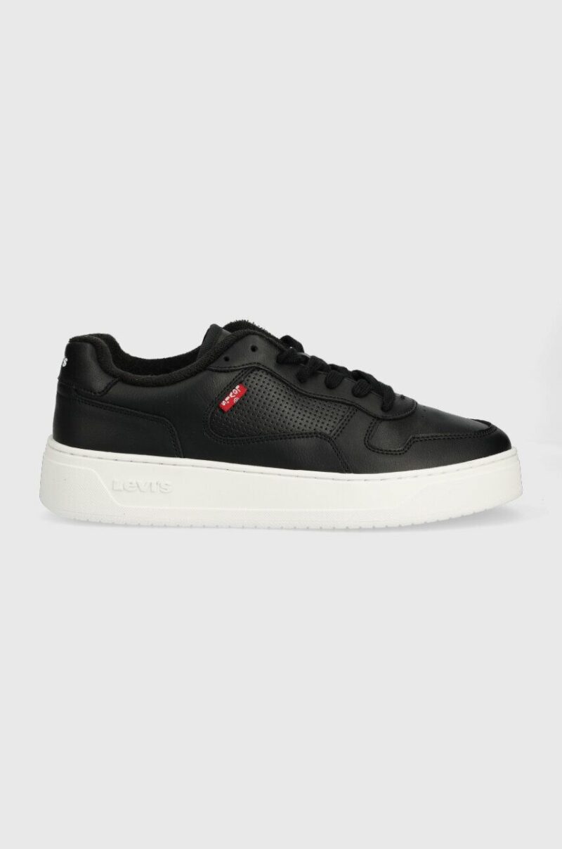 Levi's sneakers din piele Glide culoarea negru