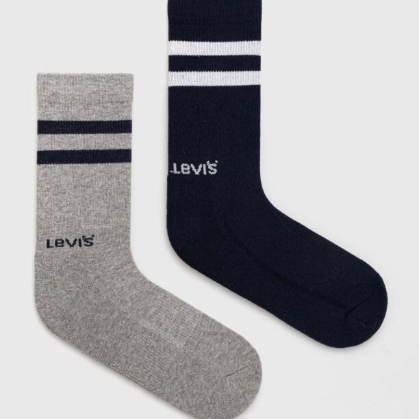 Levi's sosete 2-pack culoarea albastru marin