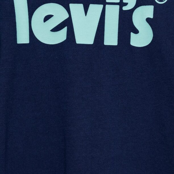 Levi's tricou de bumbac pentru copii culoarea albastru marin preţ