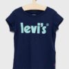 Levi's tricou de bumbac pentru copii culoarea albastru marin