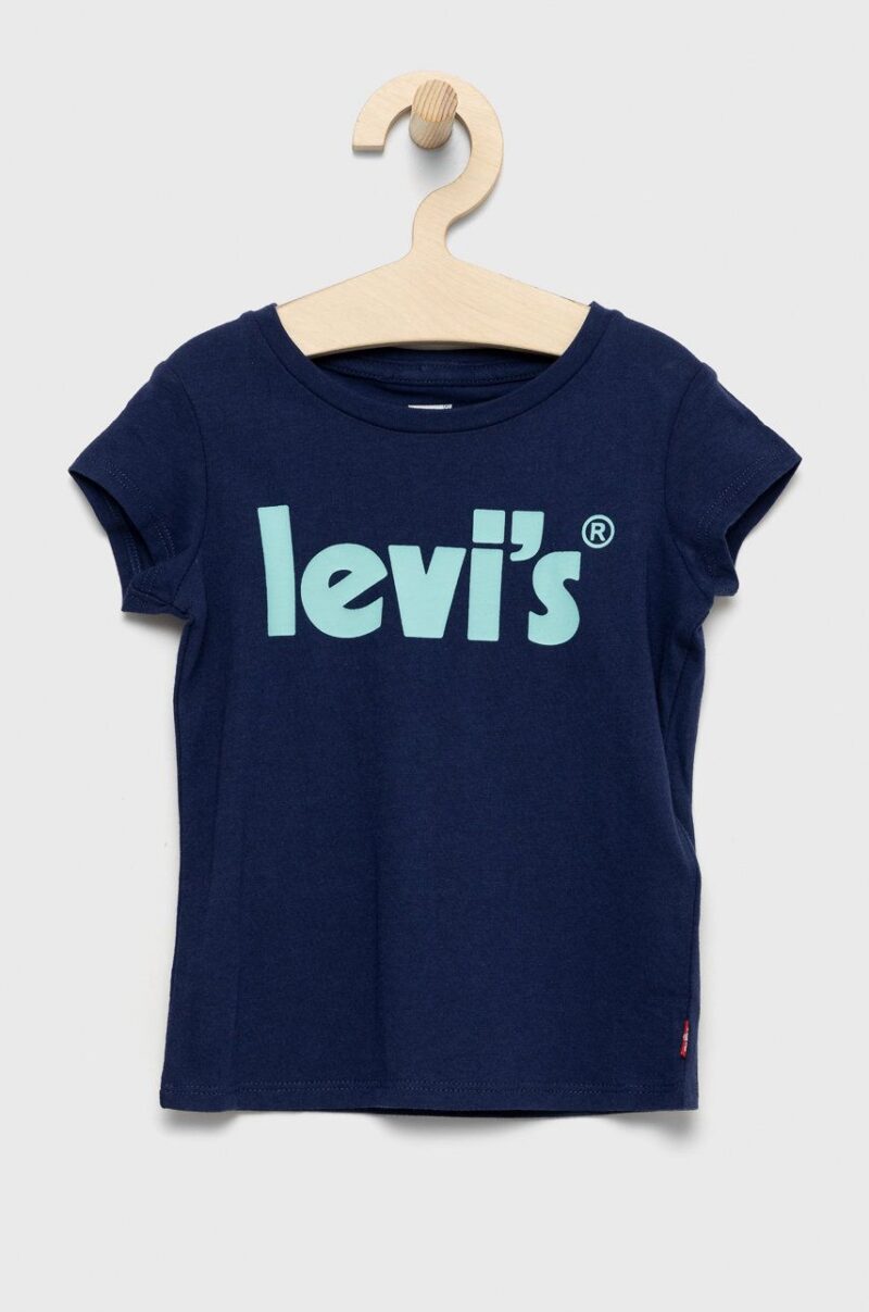 Levi's tricou de bumbac pentru copii culoarea albastru marin