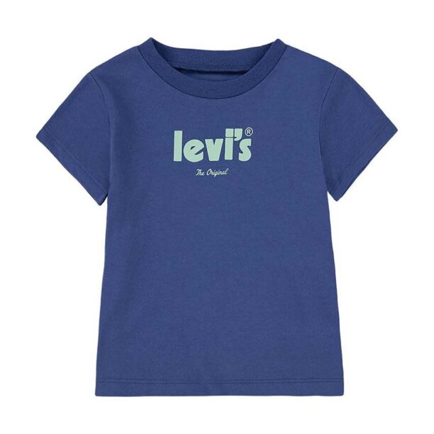 Levi's tricou de bumbac pentru copii culoarea albastru marin