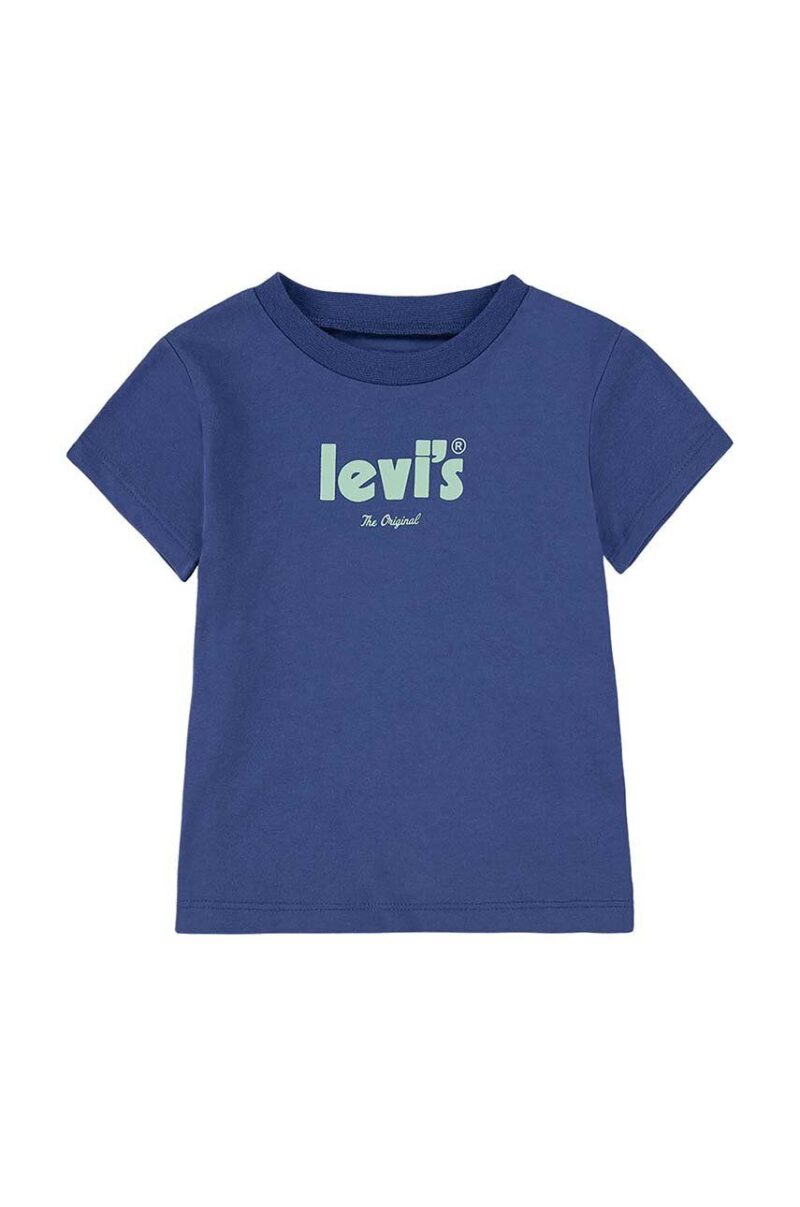 Levi's tricou de bumbac pentru copii culoarea albastru marin