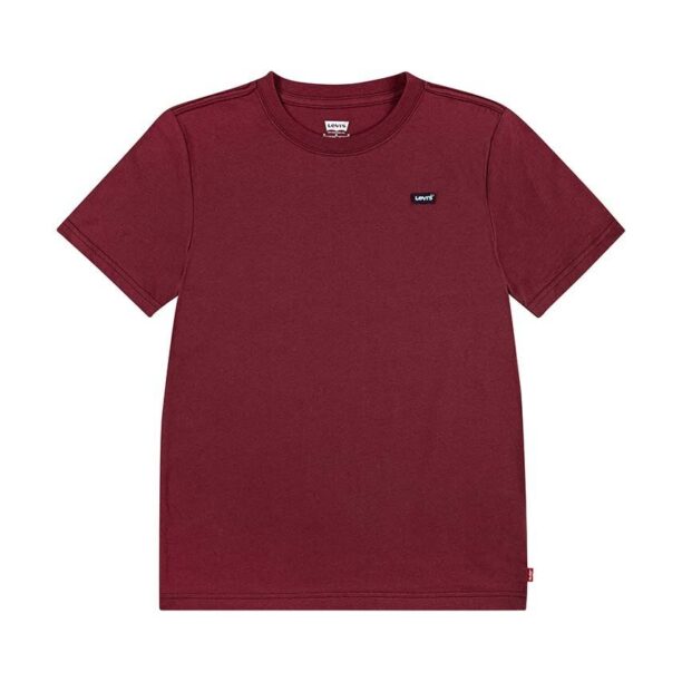 Levi's tricou de bumbac pentru copii culoarea bordo