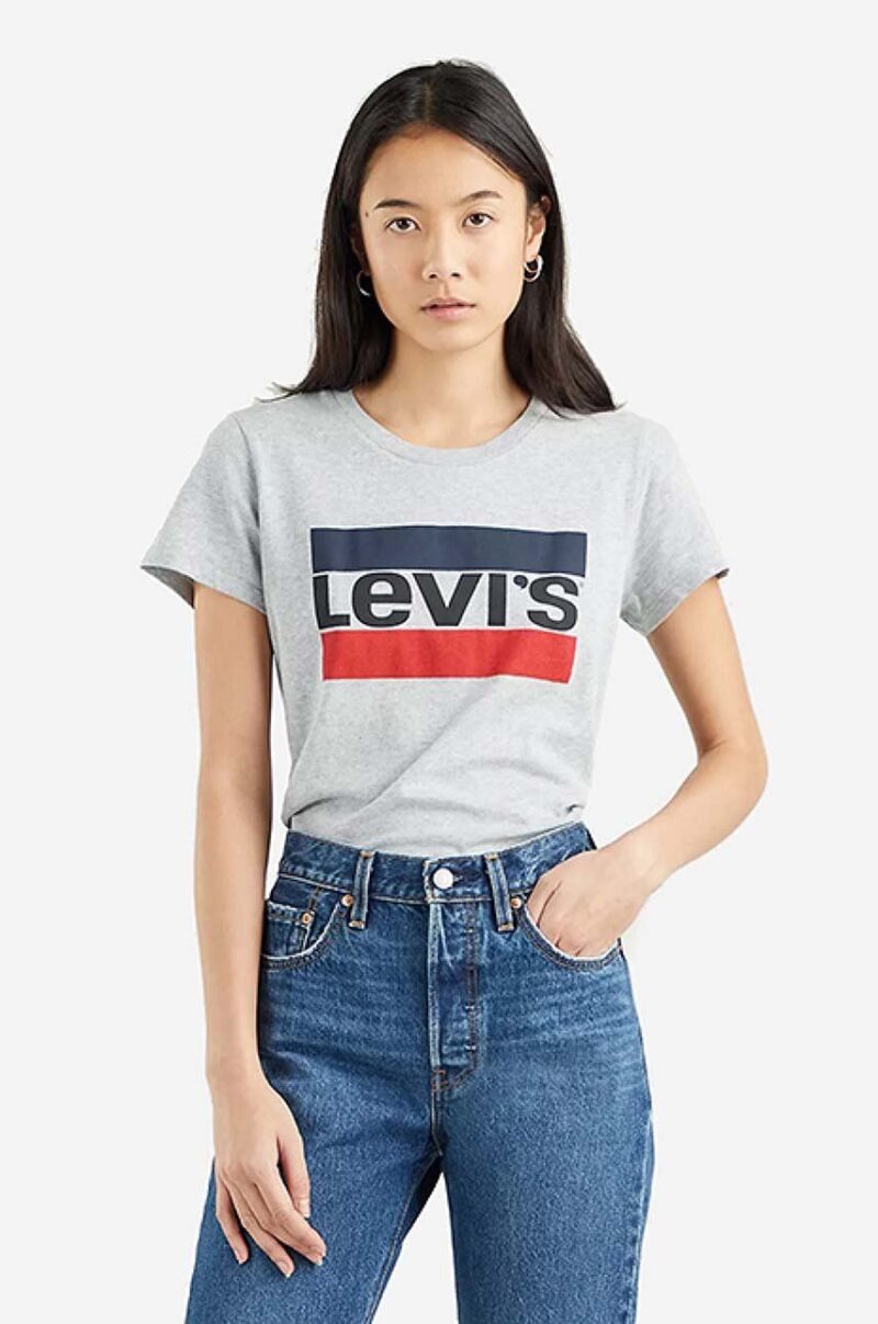 Levi's tricou din bumbac The Perfect Tee culoarea gri 17369.1687-grey