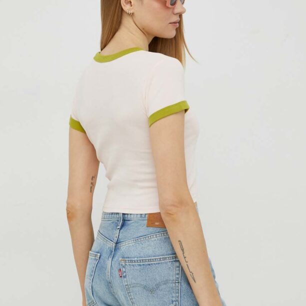 Levi's tricou din bumbac culoarea roz preţ