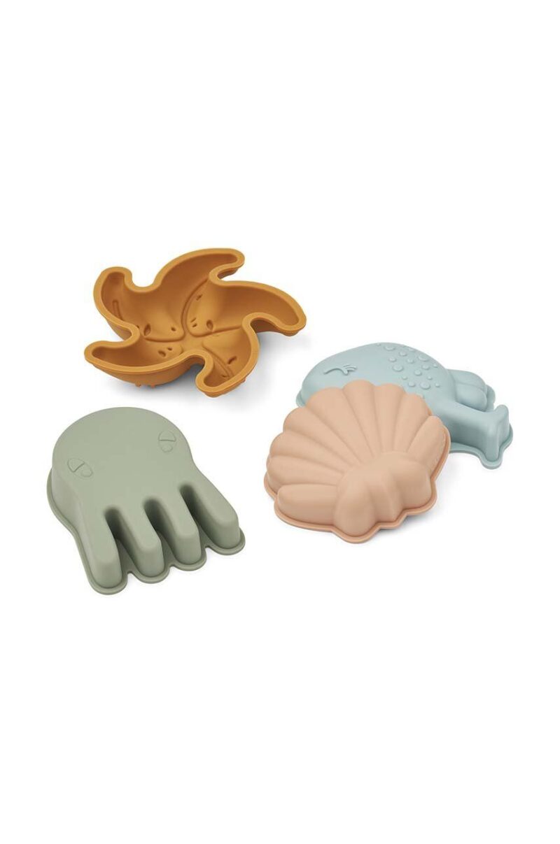 Liewood forme de nisip Gill Mermaid Sand Moulds 4-pack