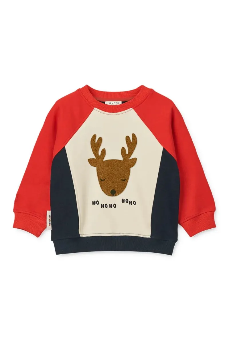 Liewood hanorac de bumbac pentru copii Aude Placement Sweatshirt cu imprimeu