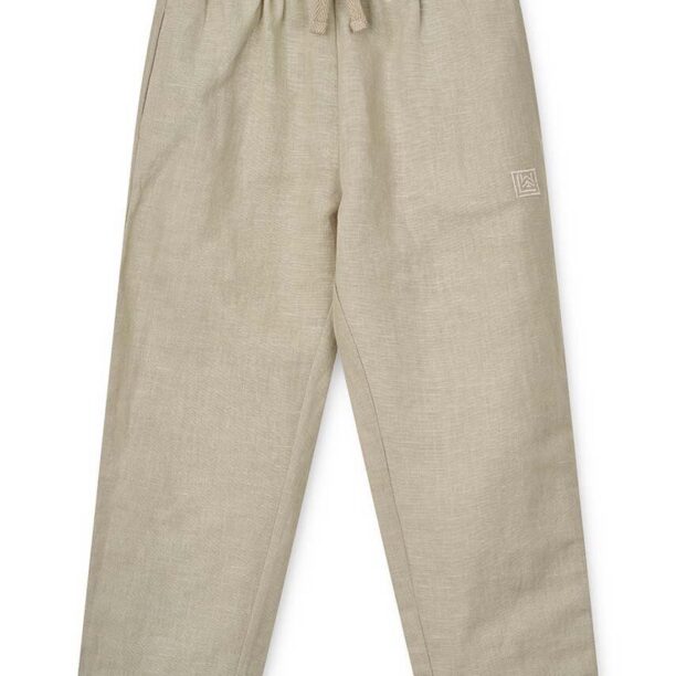 Liewood pantaloni cu amestec de in pentru copii Orlando Linen Pants culoarea bej