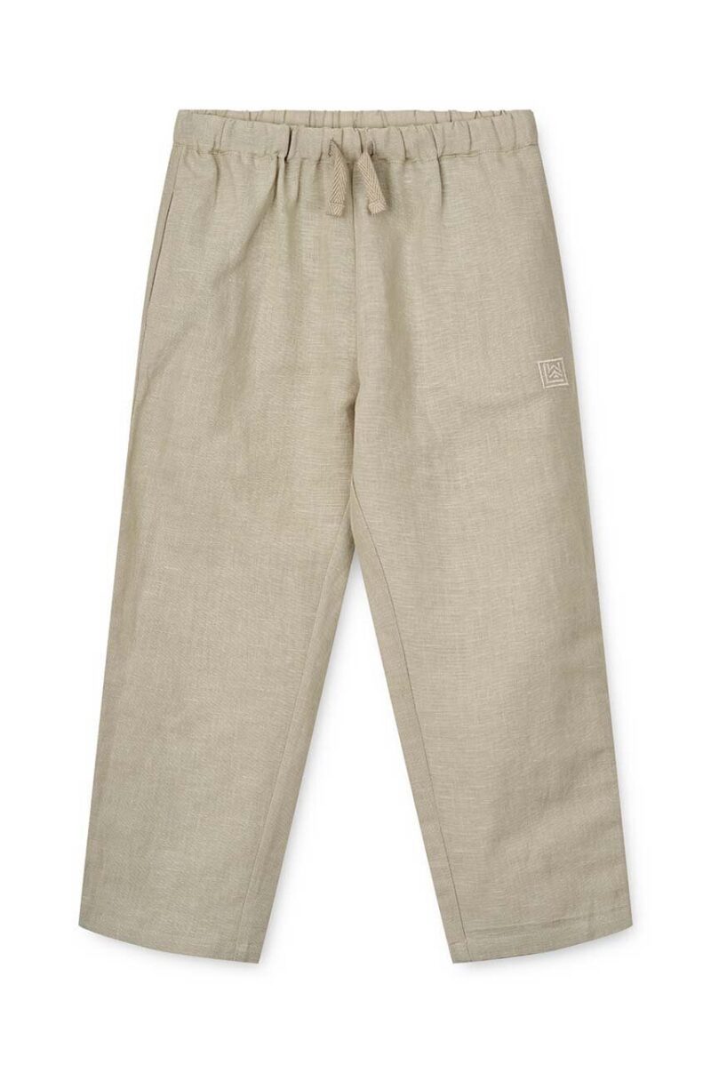 Liewood pantaloni cu amestec de in pentru copii Orlando Linen Pants culoarea bej