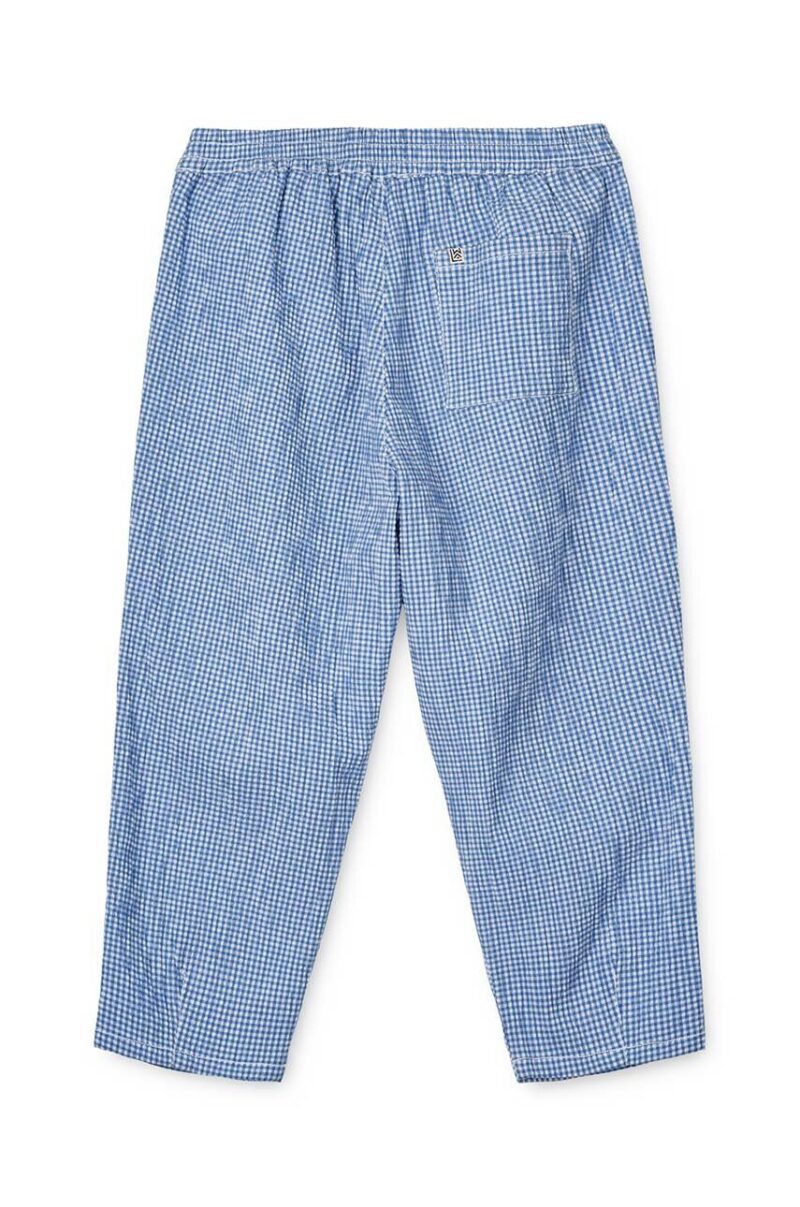 Liewood pantaloni de bumbac pentru copii Birger Seersucker Check Pants modelator preţ