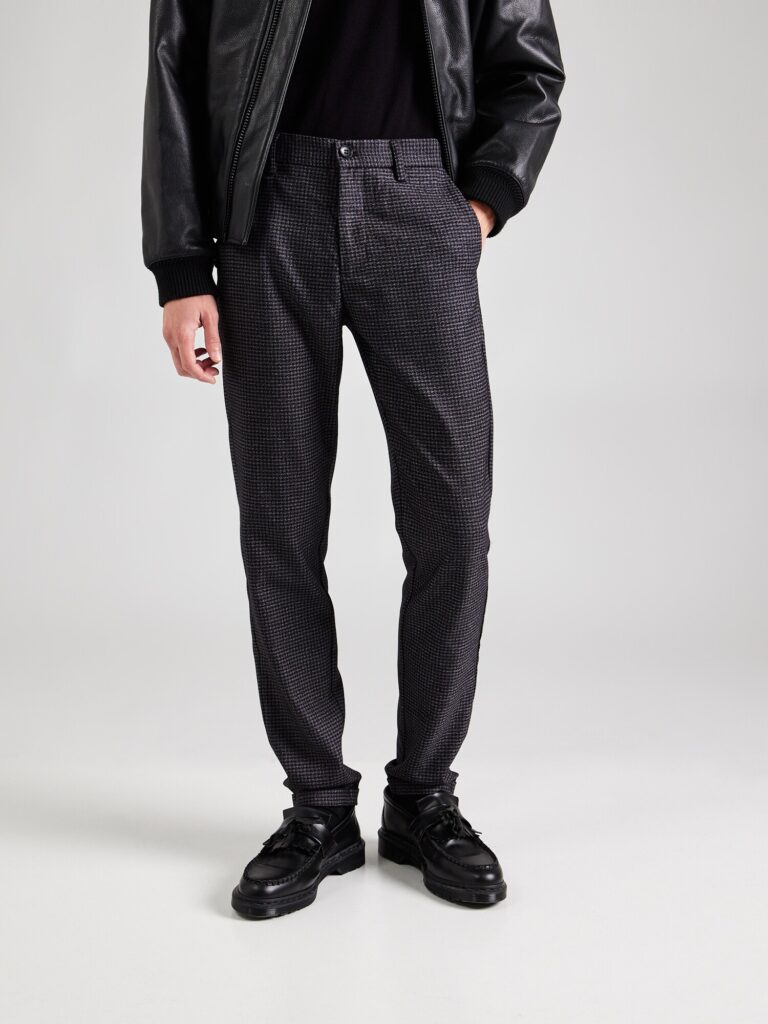 Lindbergh Pantaloni eleganți  gri metalic / negru