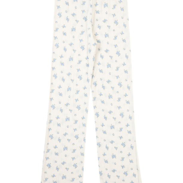 Lindex Pantaloni  azuriu / kaki / alb murdar