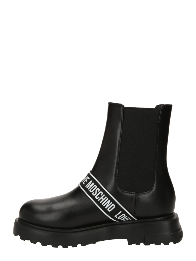 Love Moschino Ghete chelsea  negru / alb