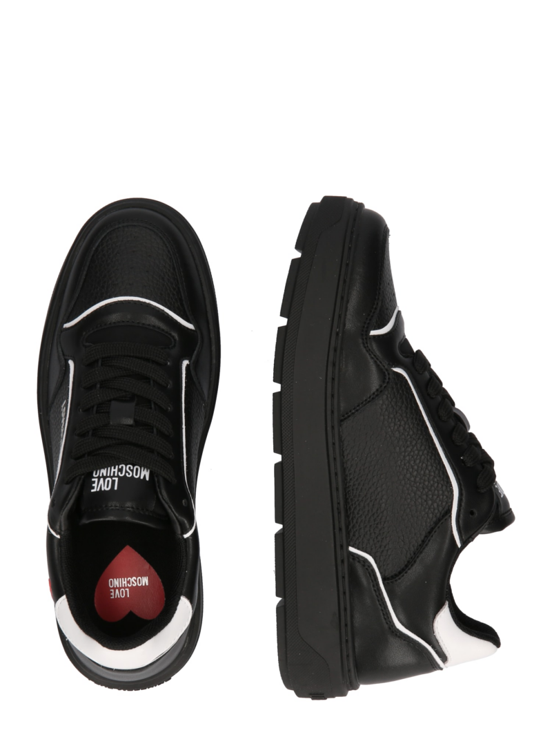 Love Moschino Sneaker low 'BOLD 40'  roșu / negru / argintiu / alb