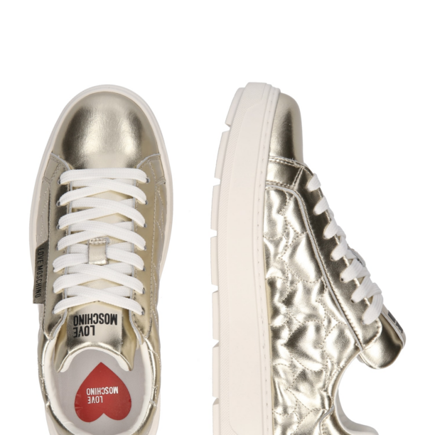 Love Moschino Sneaker low  auriu / alb