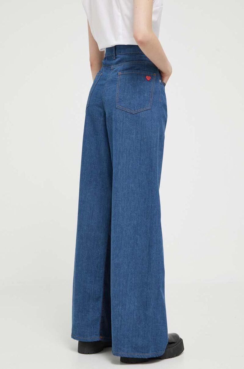 Love Moschino jeansi femei high waist preţ