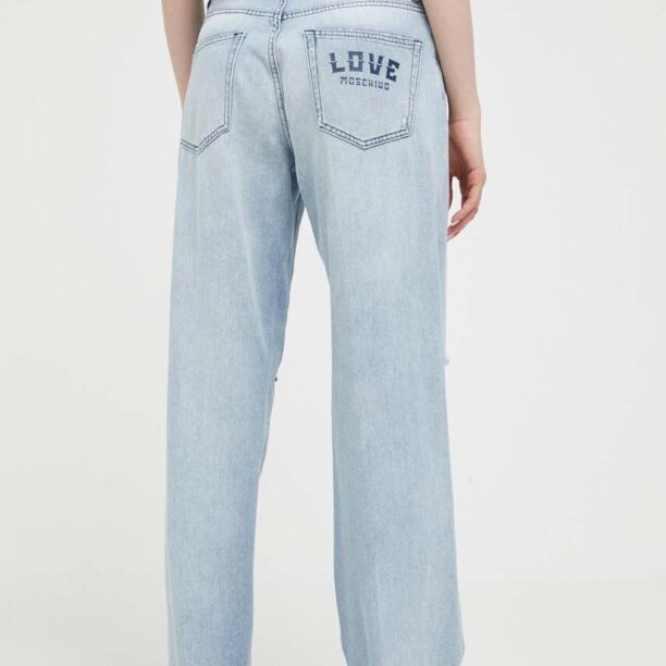 Love Moschino jeansi femei high waist preţ