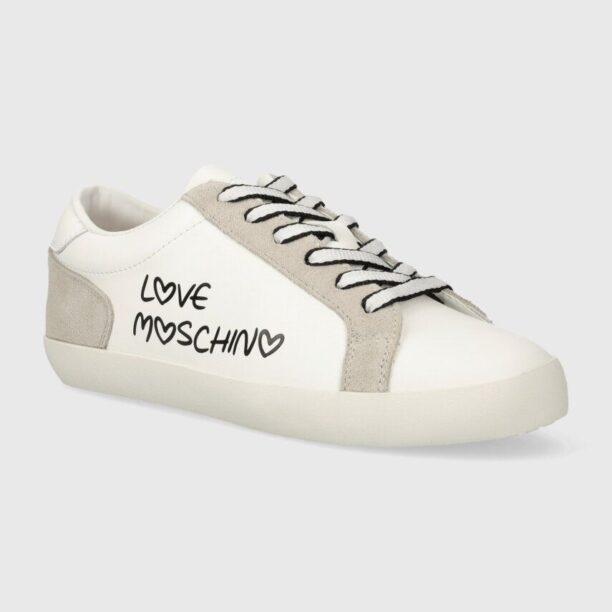 Love Moschino sneakers din piele culoarea alb