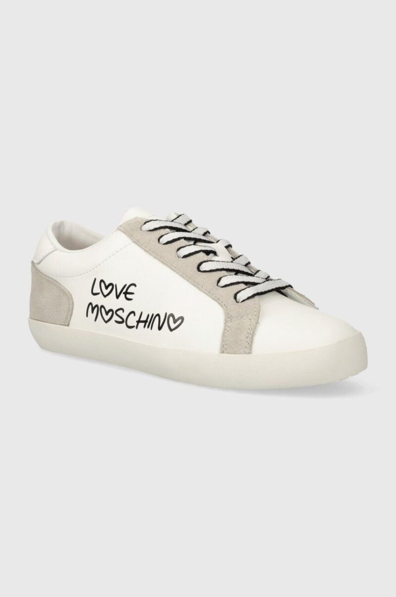 Love Moschino sneakers din piele culoarea alb