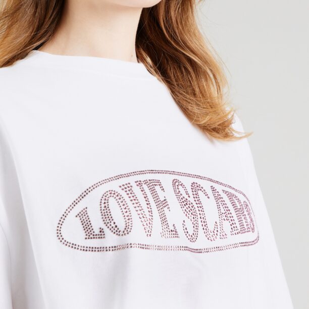 Preţ Love Scars Tricou supradimensional  lila / alb