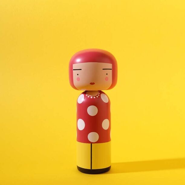 Lucie Kaas papusa kokeshi Dot Alder Wood preţ