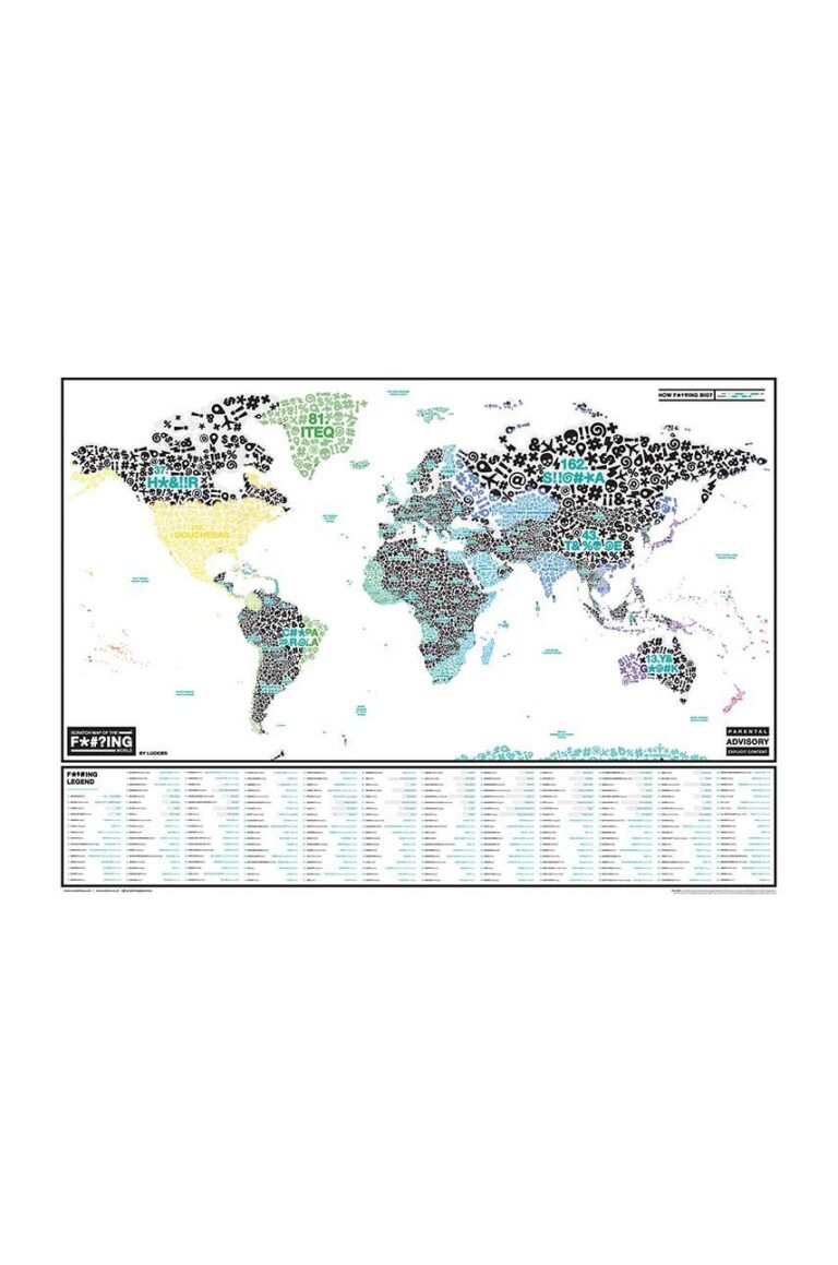 Luckies of London hartă răzuibilă F*#?ING Scratch Map preţ