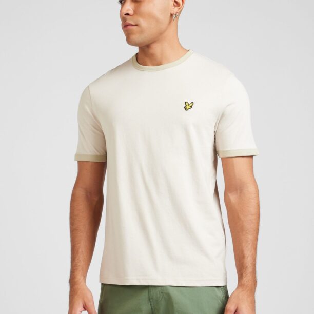 Lyle & Scott Tricou  galben / gri deschis / negru