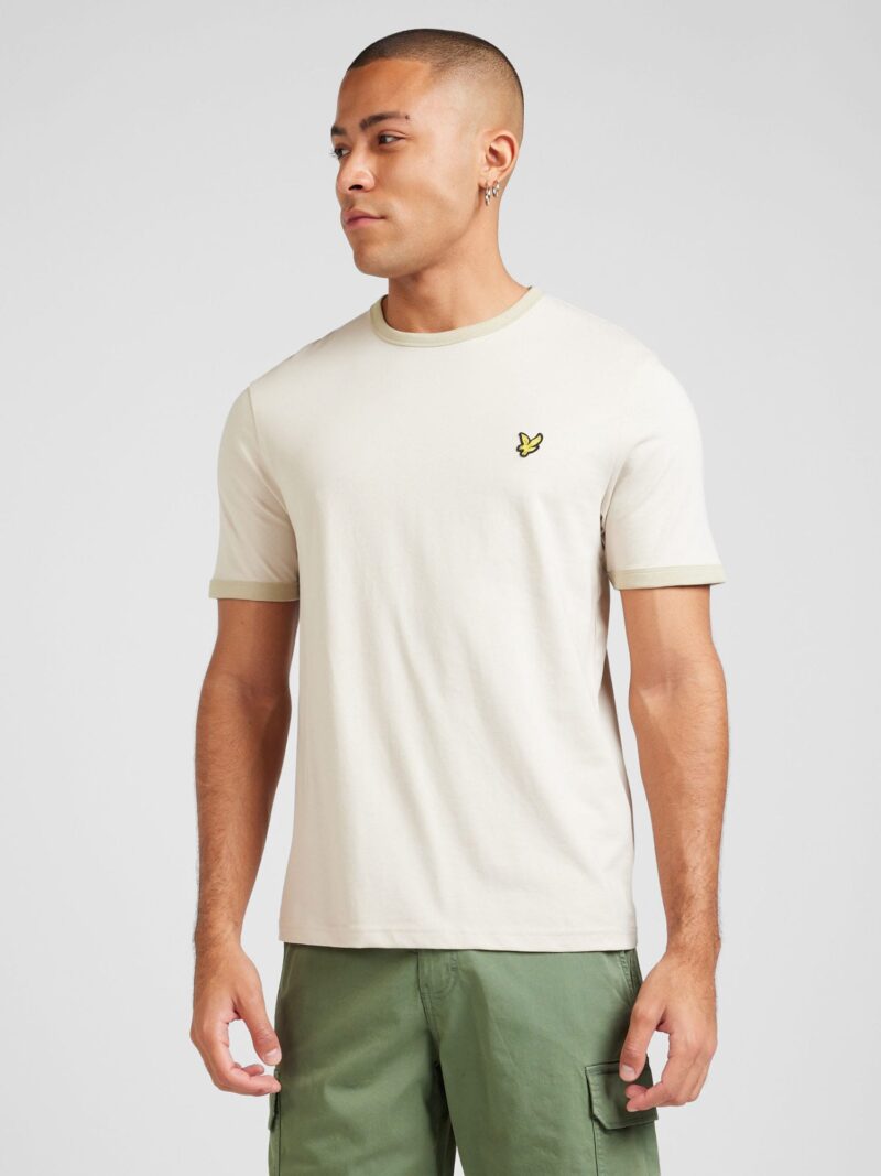 Lyle & Scott Tricou  galben / gri deschis / negru