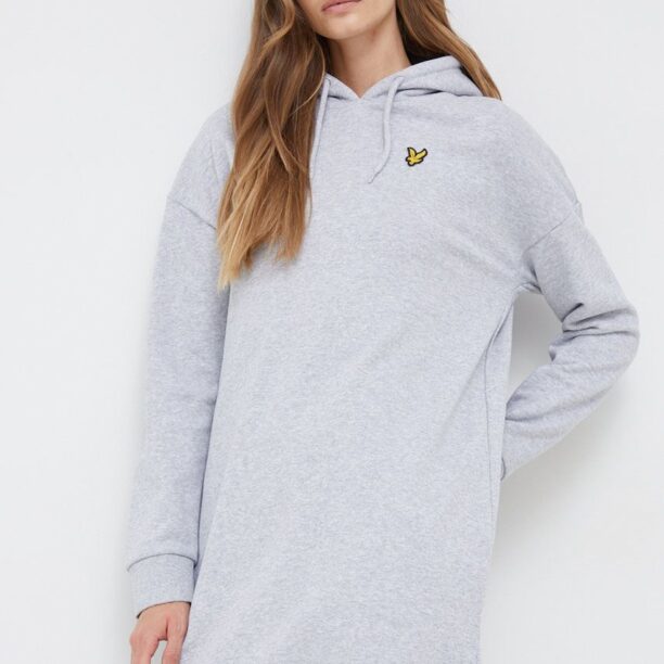 Lyle & Scott rochie din bumbac culoarea gri