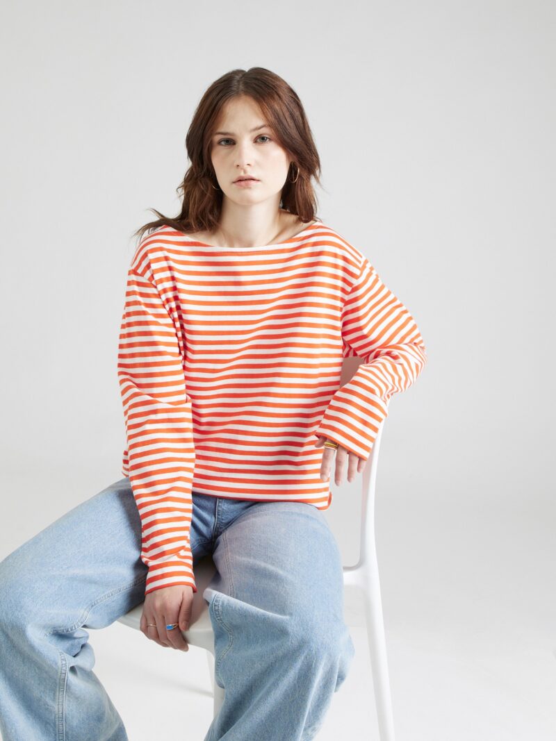 MADS NORGAARD COPENHAGEN Tricou  portocaliu amestecat / alb