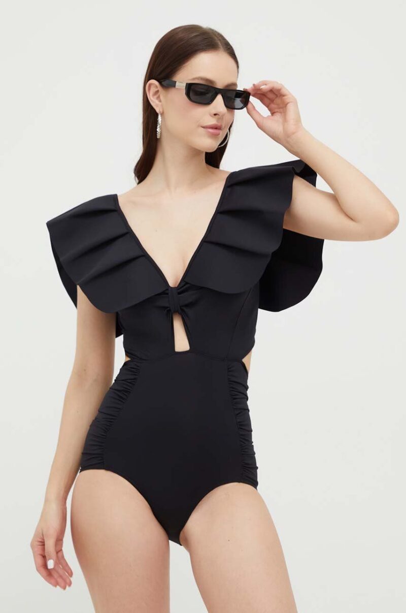 MAIO Paris costum de baie dintr-o bucată culoarea negru