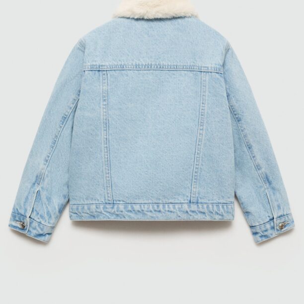 MANGO KIDS Geacă de primăvară-toamnă 'Lisa7'  albastru denim / alb lână