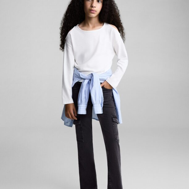 MANGO KIDS Jeans  gri metalic preţ